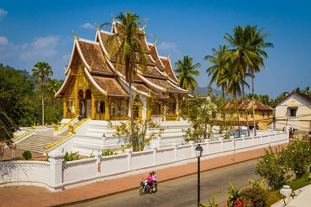 루앙 피우, 성전에서 Luang, 루앙, 프라방, 절, 아시아, 건축물