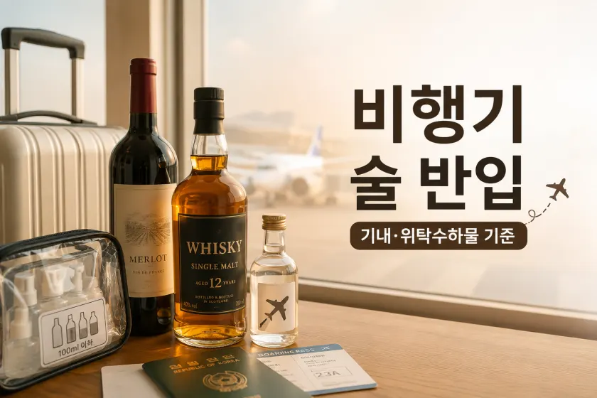 비행기 술 반입 | 기내·위탁수하물 기준